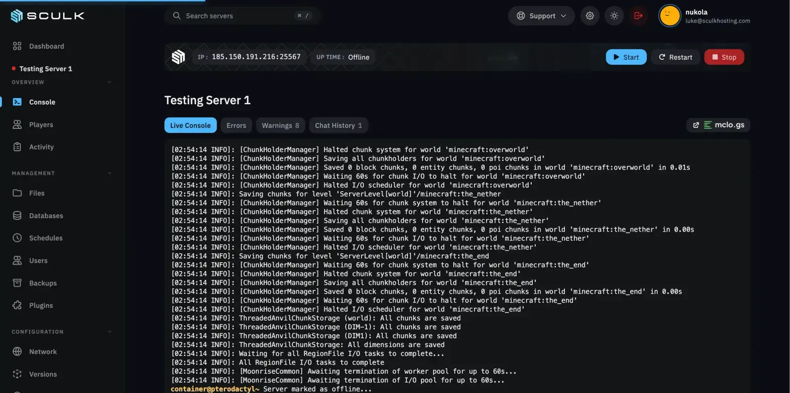 Console panel screenshot